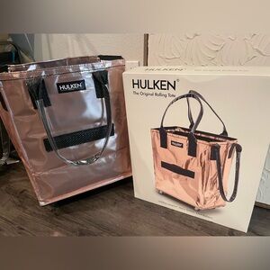 Hulken Medium Rose Gold Rolling Tote Bag